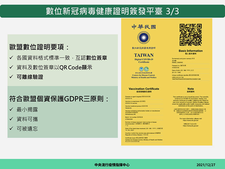 數位新冠病毒健康證明簽發平臺-3 數位新冠病毒健康證明簽發平臺-3