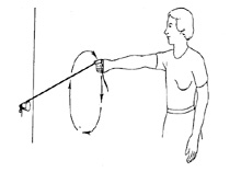引流管拔除後的復健運動 - 旋轉繩子運動