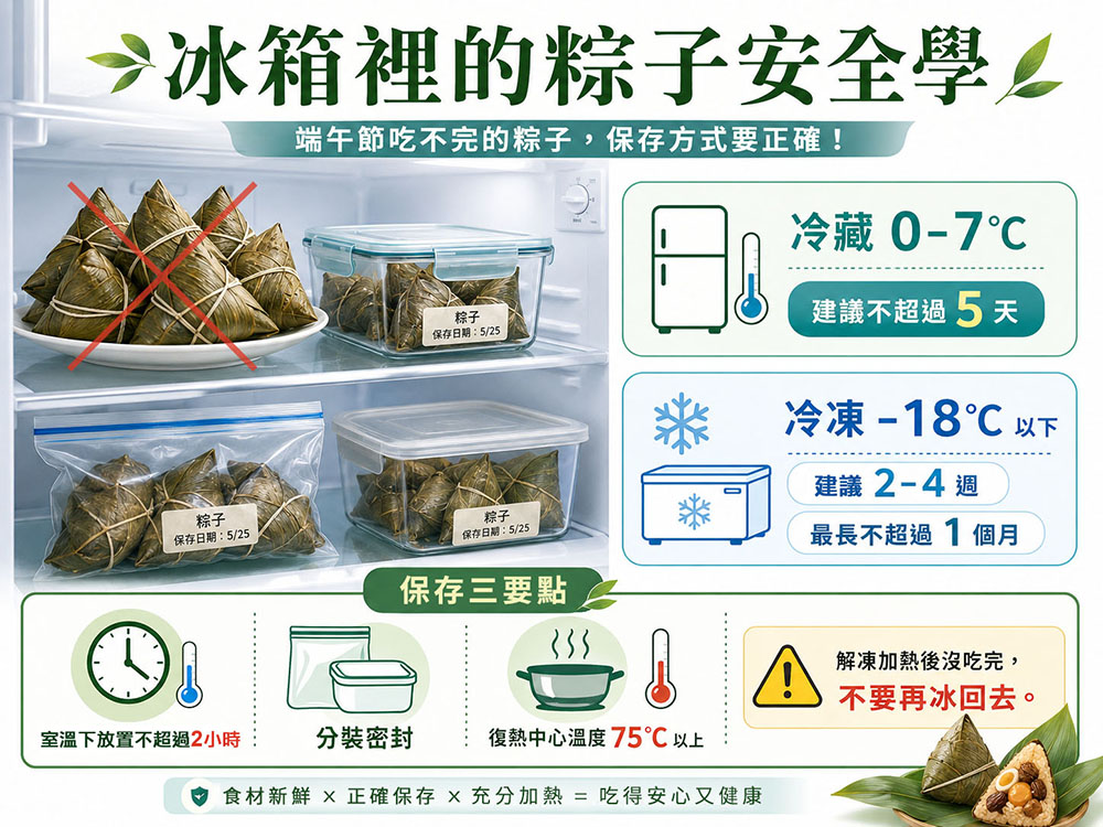 「粽」橫端午 淺談冰箱裡的「粽子安全學」