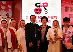 Sisters at award ceremony